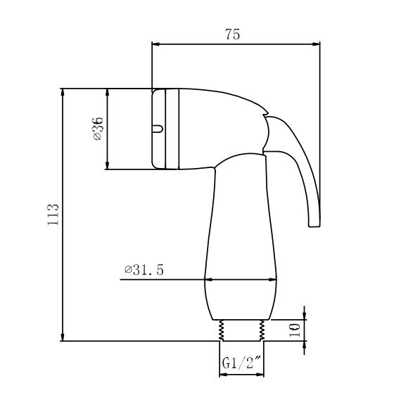 Máy phun tay phòng tắm áp suất cao để rửa nhà vệ sinh