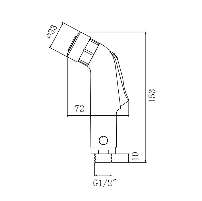 Máy phun rửa vệ sinh chủ đề G1 / 2 đa chức năng cho nhà vệ sinh