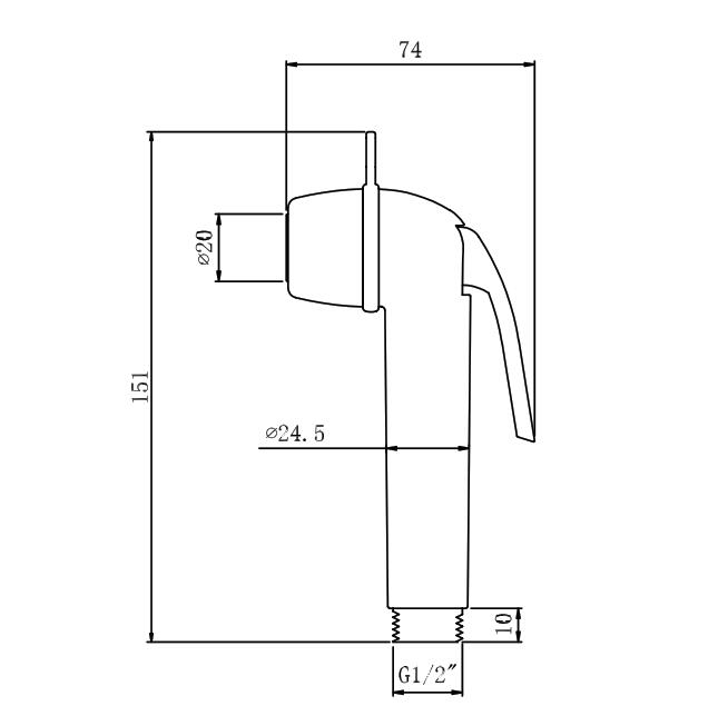 20mm Nam Thread Phòng tắm Bồn cầu Đầu phun Nhà vệ sinh Đầu ABS Mạ
