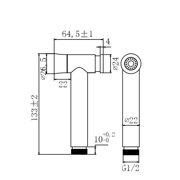 Bình xịt vệ sinh cầm tay bằng thép không gỉ Shattaf